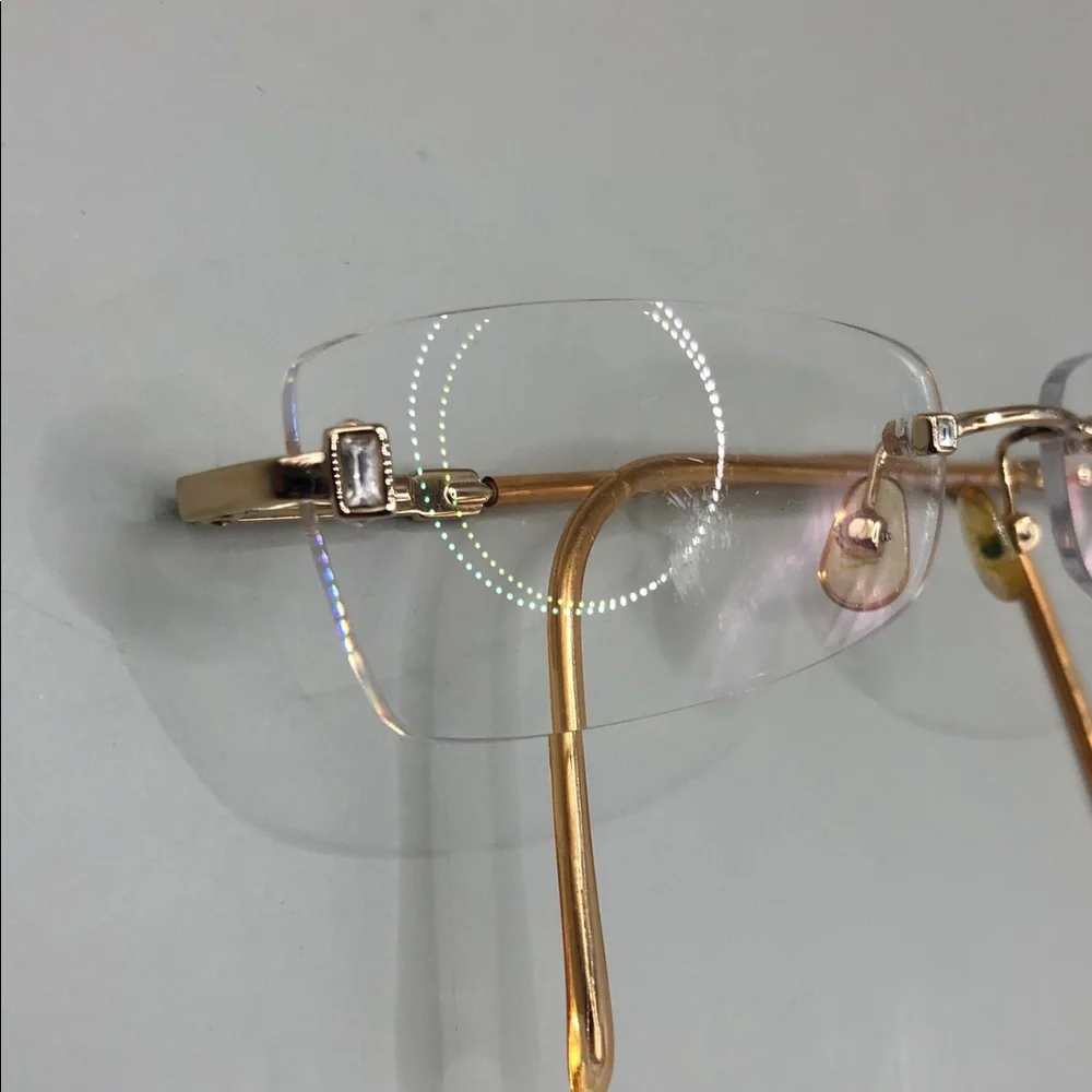 Paul Vosheront Italy rimless glasses 23k gold plated 54-18-140 UNISEX